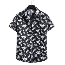 Load image into Gallery viewer, Pineapple Print Hawaiian Shirt Summer Short Sleeve Beach Shirts for Men
