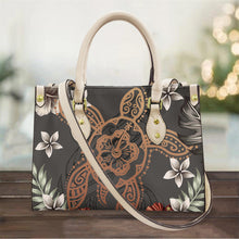 Load image into Gallery viewer, Hawaiian Hibiscus Flower with Tattoo Sea Turtle Tribal Printed Handbag
