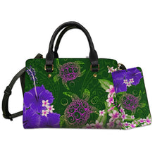 Load image into Gallery viewer, Luxury Designer Handbag And Purse 2pcs Hawaiian Turtle Hibiscus Polynesian Style
