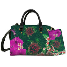 Load image into Gallery viewer, Luxury Designer Handbag And Purse 2pcs Hawaiian Turtle Hibiscus Polynesian Style
