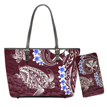 Load image into Gallery viewer, Polynesian 2pcs Set Hawaiian Tribe Floral Printed Shoulder Bag And Purse
