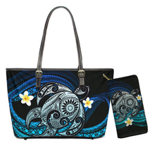 Load image into Gallery viewer, Polynesian 2pcs Set Hawaiian Tribe Floral Printed Shoulder Bag And Purse
