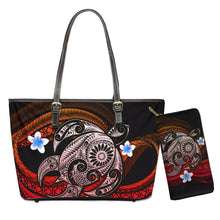 Load image into Gallery viewer, Polynesian 2pcs Set Hawaiian Tribe Floral Printed Shoulder Bag And Purse
