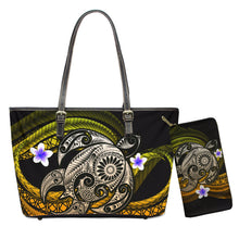 Load image into Gallery viewer, Polynesian 2pcs Set Hawaiian Tribe Floral Printed Shoulder Bag And Purse
