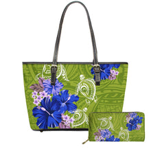 Load image into Gallery viewer, Customized Handbag And Purse Hawaiian Hibiscus Floral With Poly Turtle Printing
