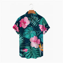 Load image into Gallery viewer, Flowers Summer Fashion Plant Print Men's Short Sleeve Hawaiian/Aloha Shirt
