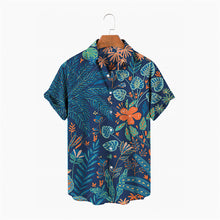 Load image into Gallery viewer, Flowers Summer Fashion Plant Print Men's Short Sleeve Hawaiian/Aloha Shirt
