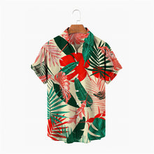 Load image into Gallery viewer, Flowers Summer Fashion Plant Print Men's Short Sleeve Hawaiian/Aloha Shirt

