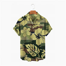 Load image into Gallery viewer, Flowers Summer Fashion Plant Print Men's Short Sleeve Hawaiian/Aloha Shirt
