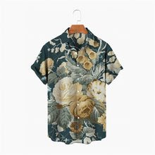 Load image into Gallery viewer, Flowers Summer Fashion Plant Print Men's Short Sleeve Hawaiian/Aloha Shirt
