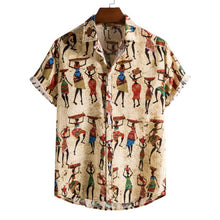 Load image into Gallery viewer, Men's Harajuku Short Sleeve Vintage Hawaiian Beach Shirts for Men
