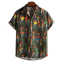 Load image into Gallery viewer, Men's Harajuku Short Sleeve Vintage Hawaiian Beach Shirts for Men
