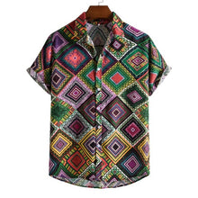 Load image into Gallery viewer, Men's Harajuku Short Sleeve Vintage Hawaiian Beach Shirts for Men
