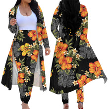 Load image into Gallery viewer, Tropical Floral Print Long Cardigan and High Waist Leggings 2 Piece Set
