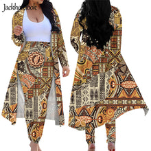Load image into Gallery viewer, Hawaiian Style Tapa Fabric Patchwork Print 2 Piece Set for Women
