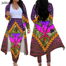 Load image into Gallery viewer, Hawaiian Maps Design Long Sleeve Open Front Cardigan Cover Up and High Waisted Pants Set
