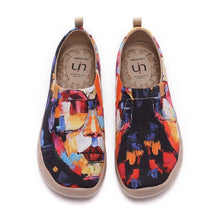Load image into Gallery viewer, Canvas Modern Art Serious Ladies Slip On Shoes for Women
