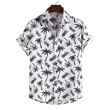 Load image into Gallery viewer, Men's Vintage Pineapple Palm Tree Print Beach Aloha Shirts

